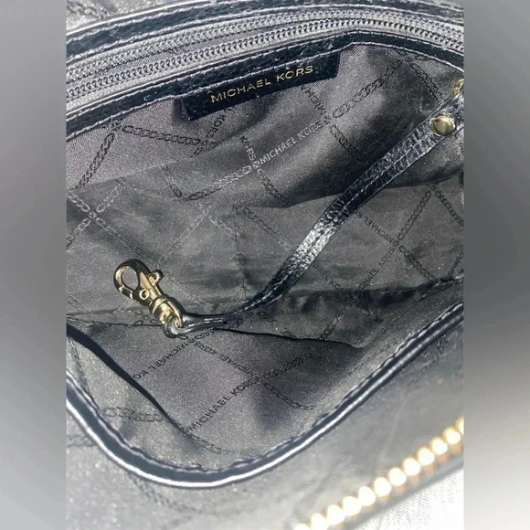 MK Michael Kors Lillie Black Crossbody w/ Gold Accents - Picture 7 of 9